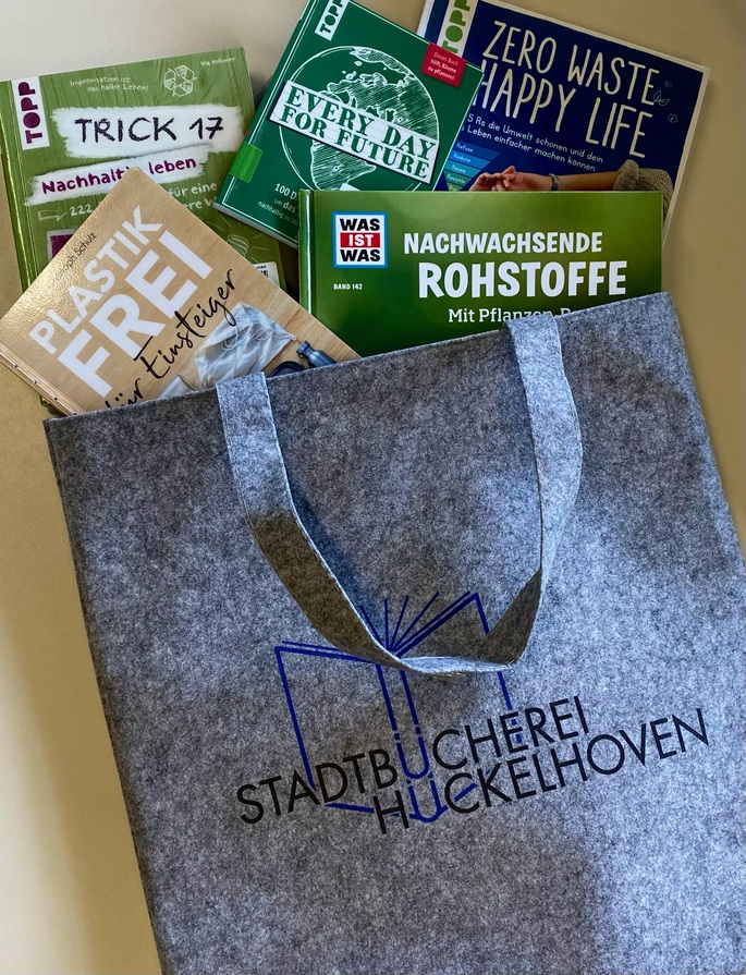 Neue nachhaltige Filztaschen in der Stadtbücherei!